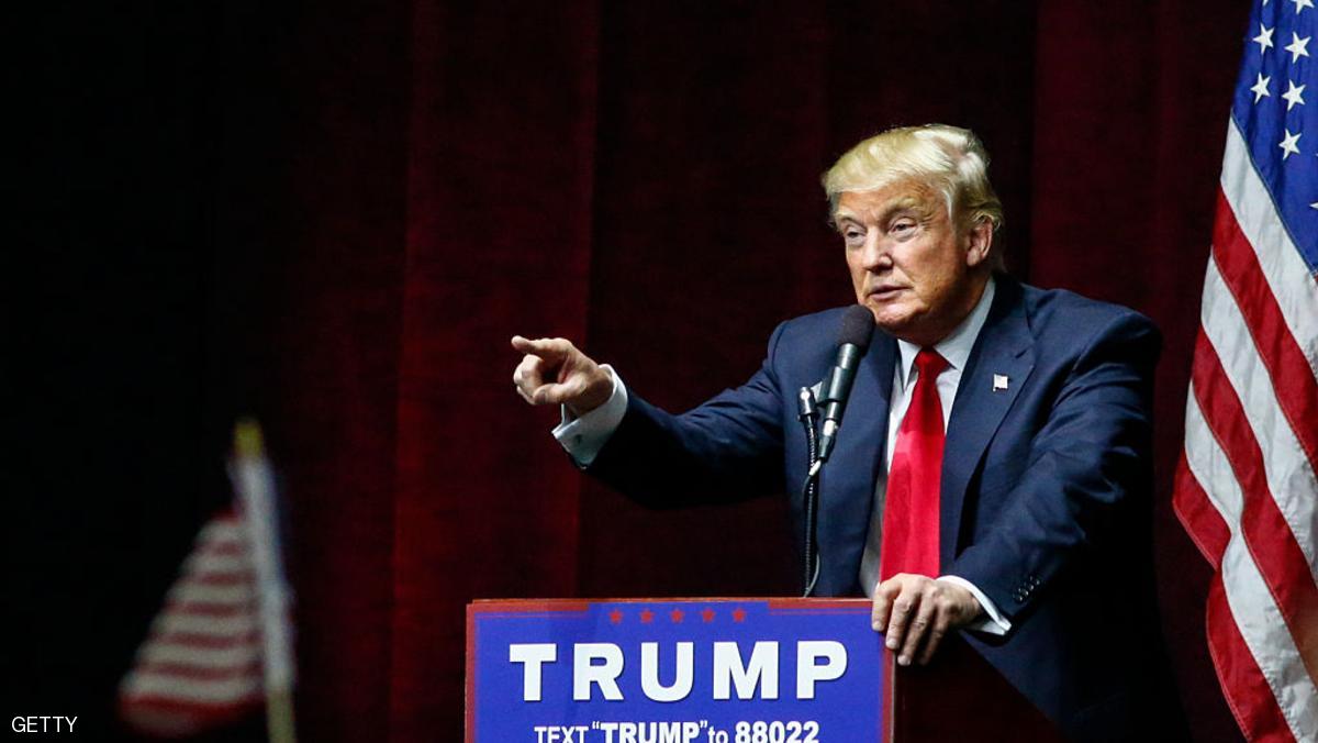 US Republican presidential candidate Donald Trump addresses a rally in Bethpage, Long Island, New York on April 6, 2016.
Trump looks to bounce back from his unsettling presidential primary los in Wisconsin, training his sights in the next White House contests on friendlier ground -- his home state of New York. / AFP / KENA BETANCUR (Photo credit should read KENA BETANCUR/AFP/Getty Images)