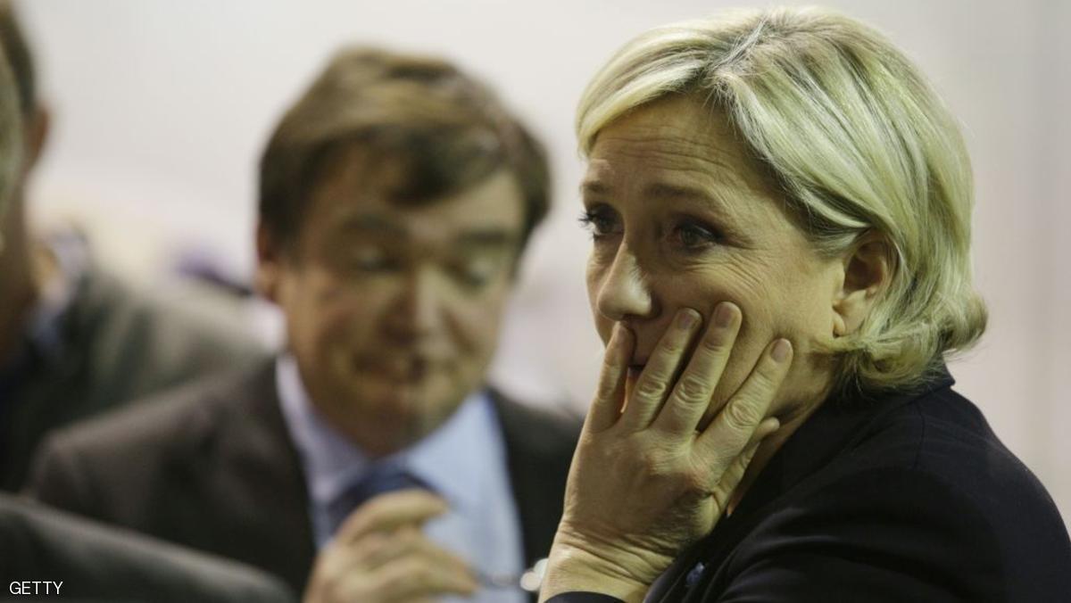 French far-right Front National (FN) party candidate for the presidential election Marine Le Pen looks on as she visits the Agriculture Fair in Paris on February 28, 2017. / AFP / GEOFFROY VAN DER HASSELT (Photo credit should read GEOFFROY VAN DER HASSELT/AFP/Getty Images)