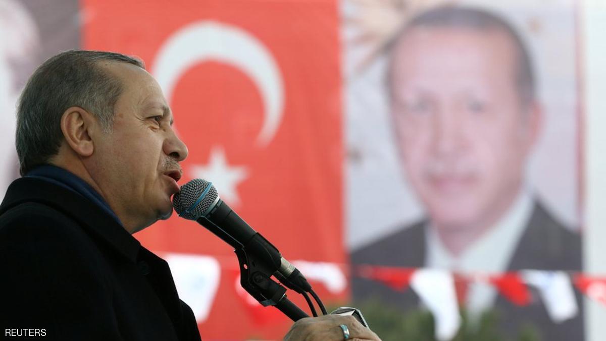 Turkish President Tayyip Erdogan speaks during a ceremony in Istanbul, Turkey, March 11, 2017. Kayhan Ozer/Presidential Palace/Handout via REUTERS ATTENTION EDITORS - THIS PICTURE WAS PROVIDED BY A THIRD PARTY. FOR EDITORIAL USE ONLY. NO RESALES. NO ARCHIVE.