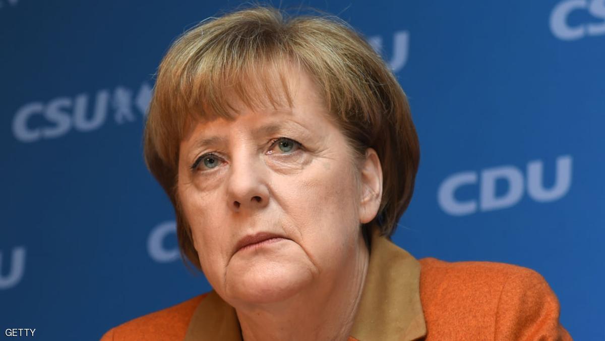 German Chancellor and leader of the German Christian Democratic Union Angela Merkel (CDU) attends a press conference during the second day of a meeting of both Union Parties (CSU-CDU) in Munich, southern Germany, on February 6, 2017. The heads of the two unions Parties have declared Angela Merkel to be the common chancellor candidate for the Bundestag elections in September. / AFP / Christof STACHE (Photo credit should read CHRISTOF STACHE/AFP/Getty Images)