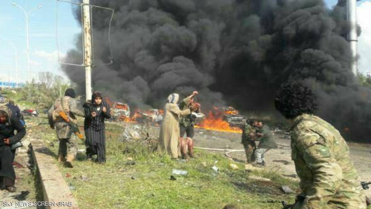 عشرات القتلى في تفجير “مهجري المدن الأربعة”