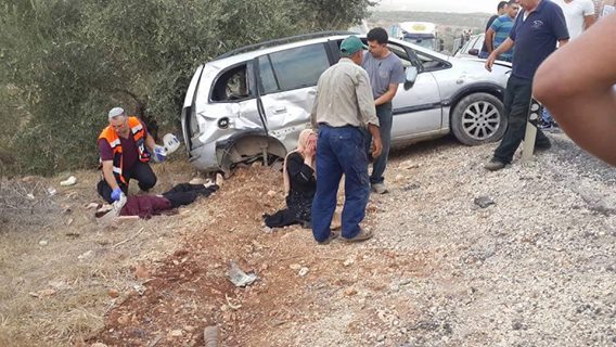 مصرع فلسطينية واصابة 3 جراء حادث سير شمال سلفيت