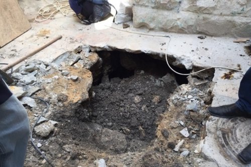 انهيارات أرضية جنوب الأقصى بسبب حفريات الاحتلال