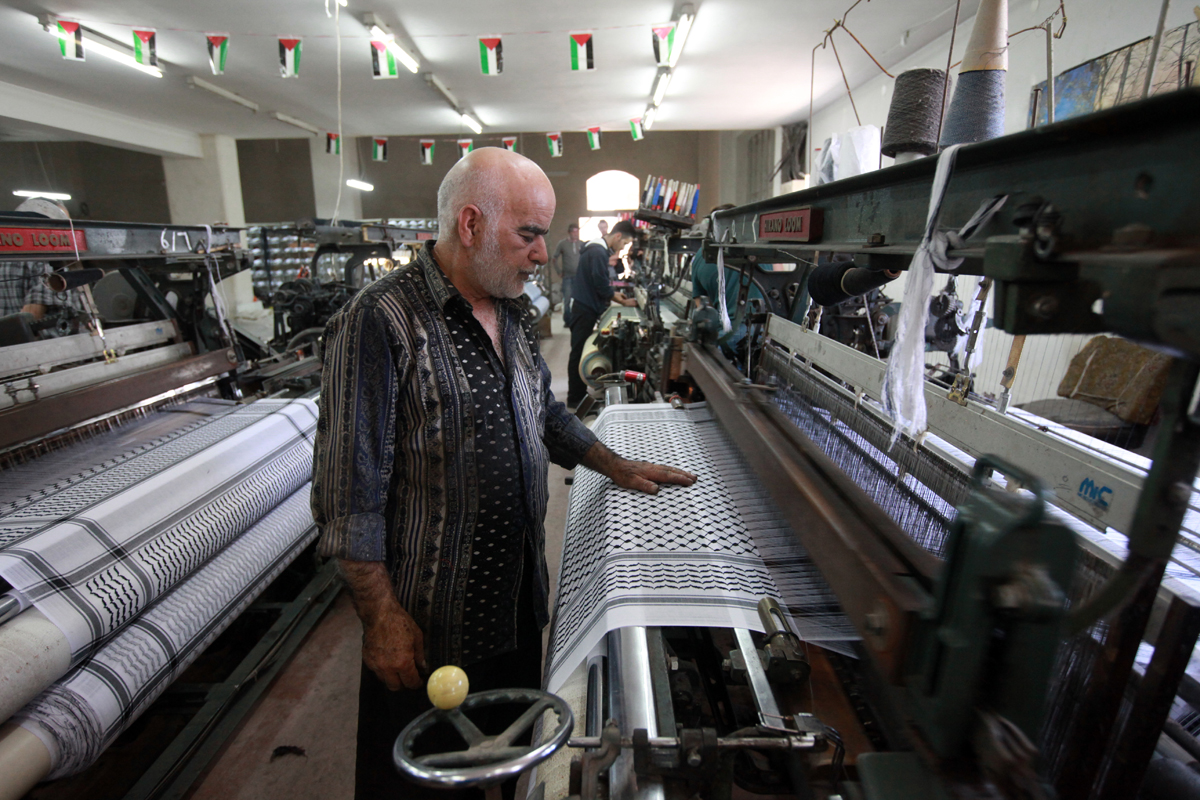 Herbawi Textile Factory, located in Hebron, is the only producer of the original koffiyeh in all of Palestine. The factory was founded in 1961 by Yasser Herbawi