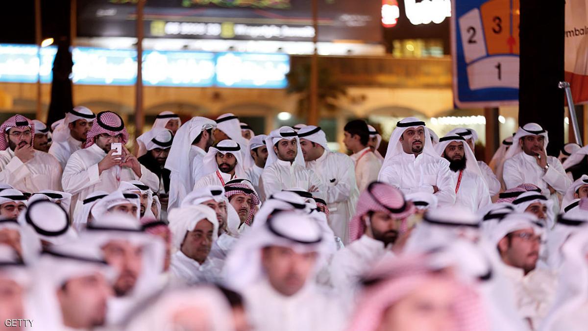 Kuwaiti attend a campaign meeting for Islamist candidate and former MP Mohammed al-Mutair in Kuwait City on November 20, 2016. During the past decade, the parliament in the desert emirate has been dissolved five times by the emir due to political disputes and twice by courts over procedural flaws. The most recent occasion the emir exercised those powers was last month when he called a snap election following a crisis over petrol price hikes. / AFP / Yasser Al-Zayyat (Photo credit should read YASSER AL-ZAYYAT/AFP/Getty Images)