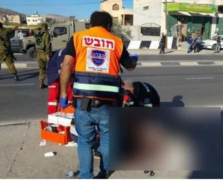 اصابة شاب برصاص الاحتلال جنوب نابلس