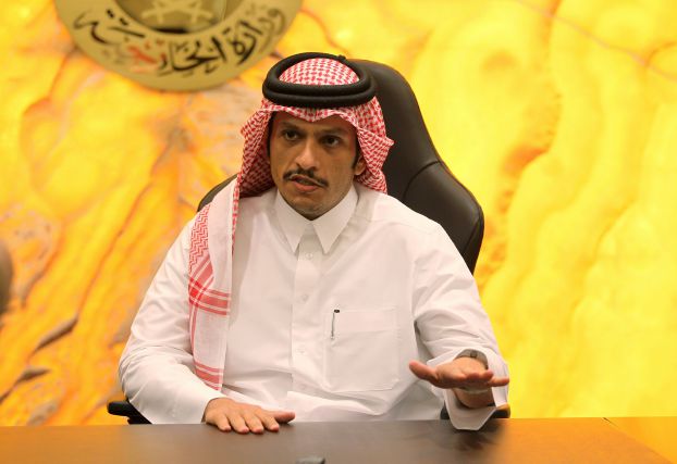 Qatar's Foreign Minister Sheikh Mohammed bin Abdulrahman al-Thani gestures during an interview in Doha, Qatar November 26, 2016. Picture taken November 26, 2016. REUTERS/Naseem Zeitoon