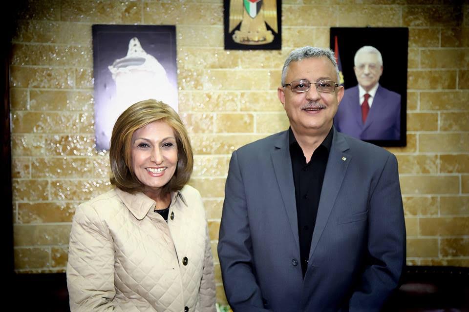 بالصور- محافظ طولكرم عصام أبو بكر يستقبل الأديبة والإعلامية ليلى الأطرش