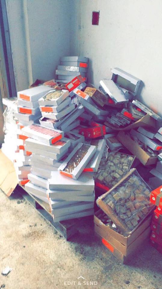 ضبط 200 كرتونة سكاكر غير صالحة للاستهلاك الادمي