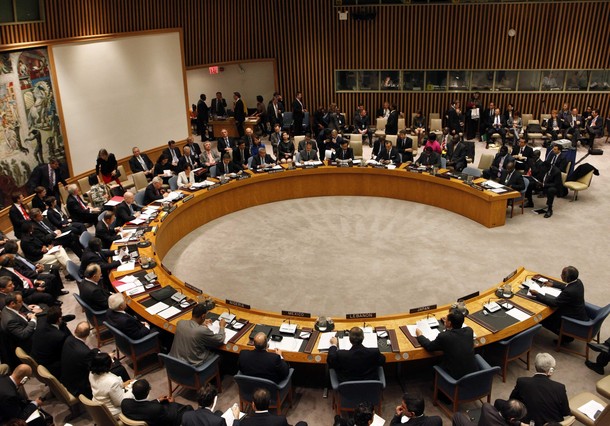 The United Nations Security Council is convened with British Foreign Secretary William Hague as chair at U.N. headquarters in New York, November 16, 2010. REUTERS/Brendan McDermid (UNITED STATES - Tags: POLITICS)