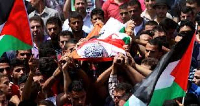 استلام جثمان الشهيد تركمان على حاجز عسكري دوتان جنوب غرب جنين