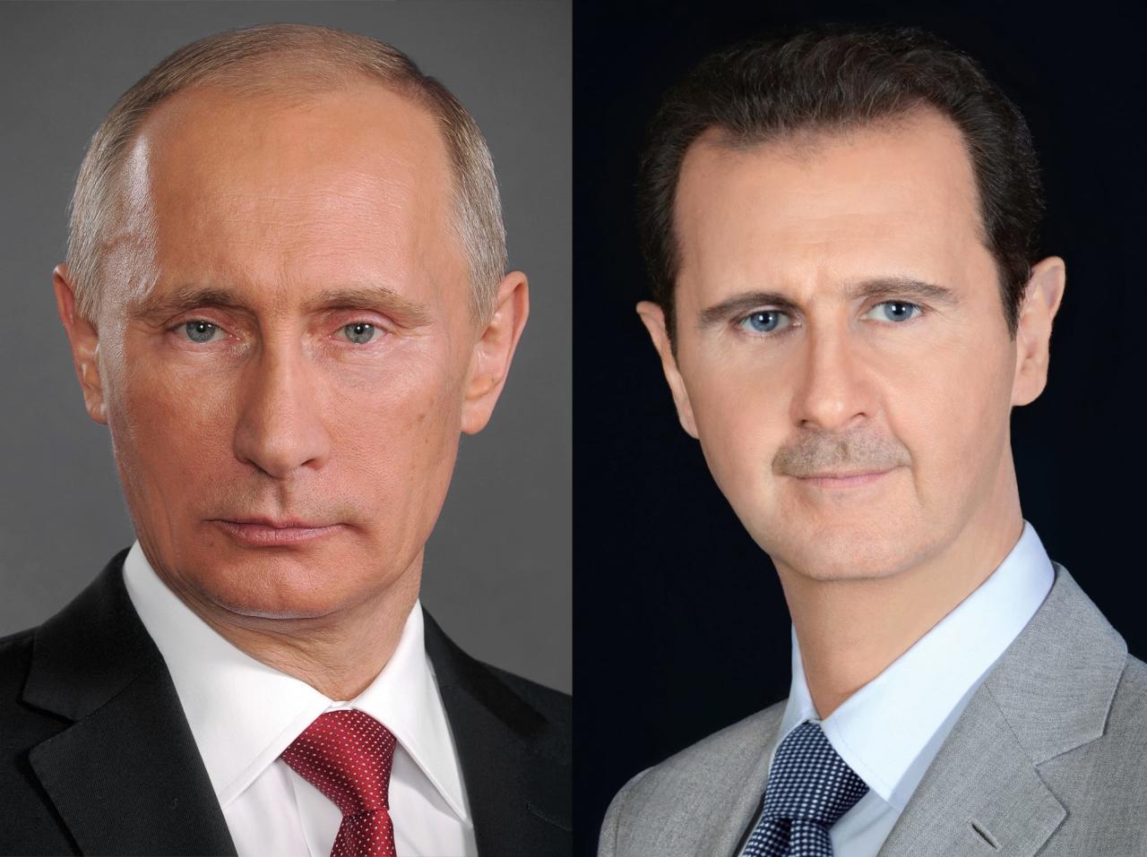 بوتين للأسد: سنستمر في دعم سوريا في الدفاع عن سيادتها