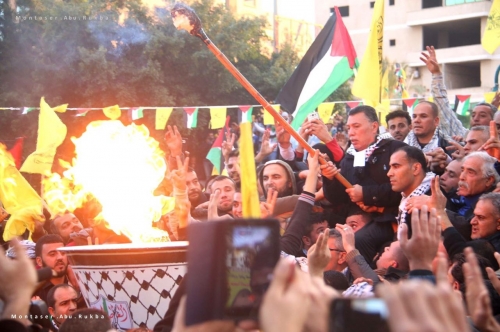 إيقاد شعلة الانطلاقة الثالثة والخمسين لحركة فتح والثورة الفلسطينية في غزة