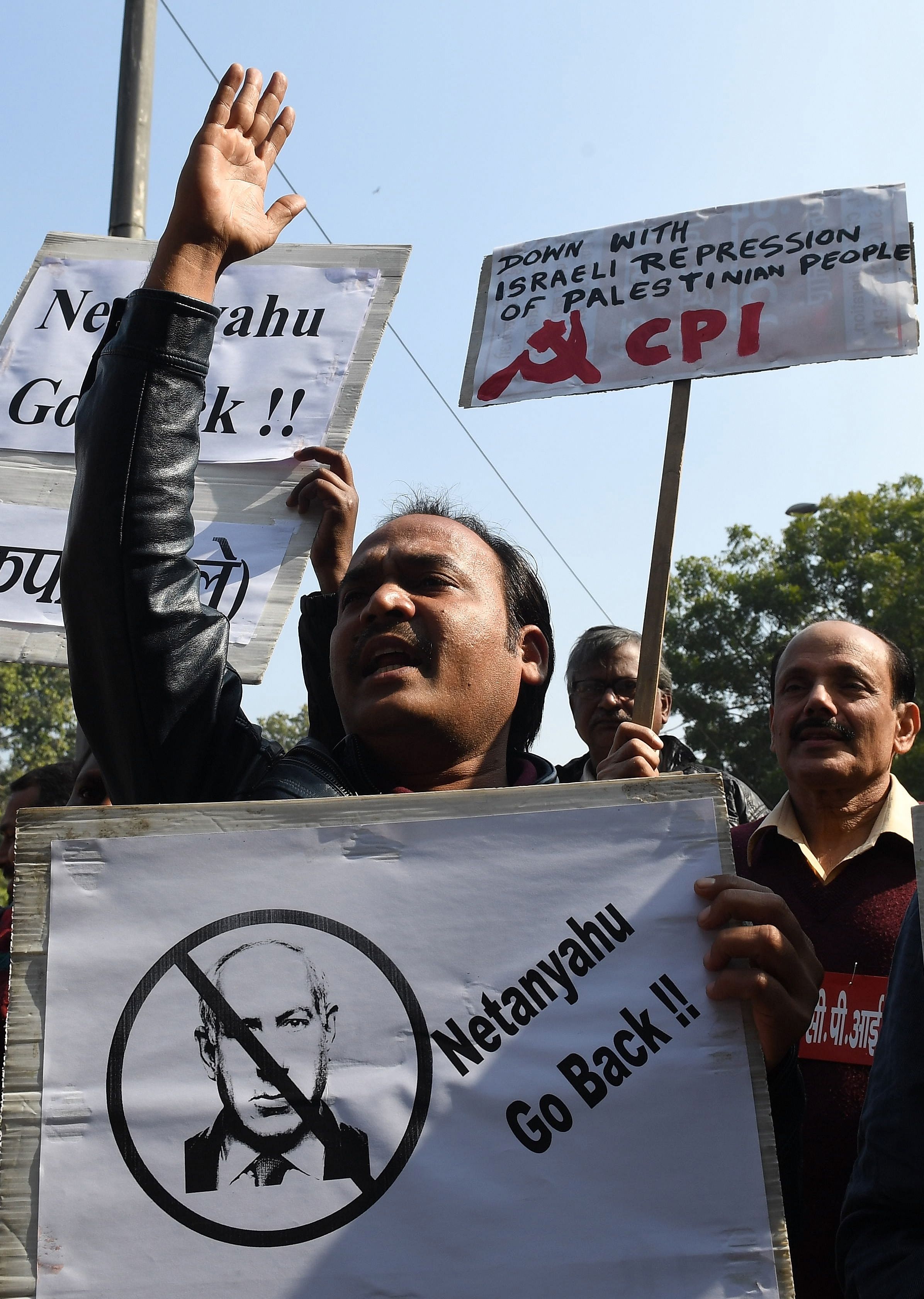 تواصل المظاهرات في نيودلهي ضد زيارة نتنياهو