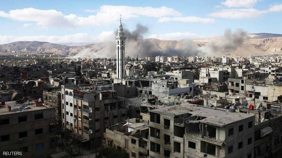ماكرون يدعو روحاني للضغط على دمشق لوقف قصف الغوطة الشرقية