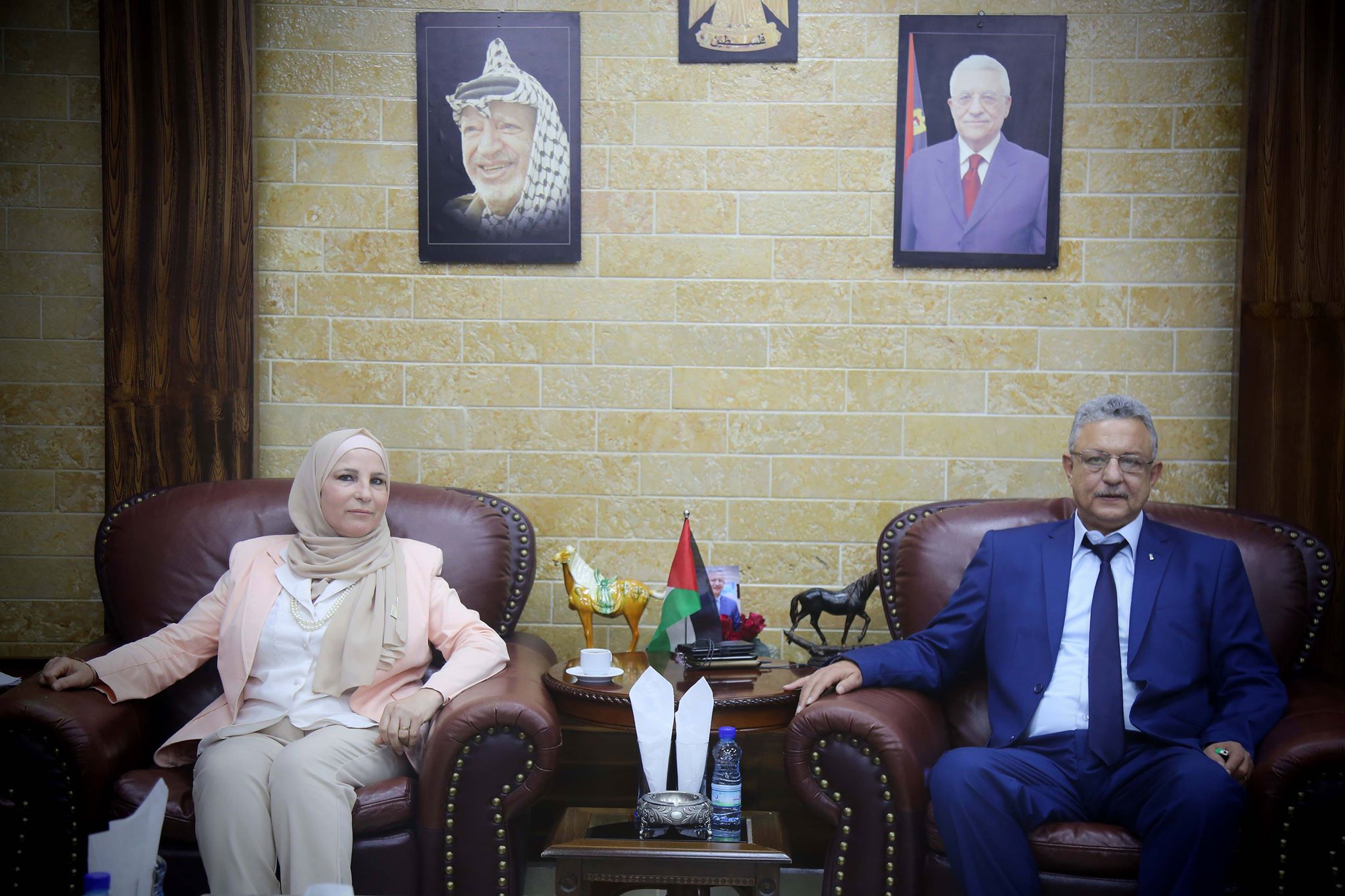 ابو بكر يستقبل مديرة التنمية الاجتماعية الجديدة ومدير القدس المفتوحة في طولكرم