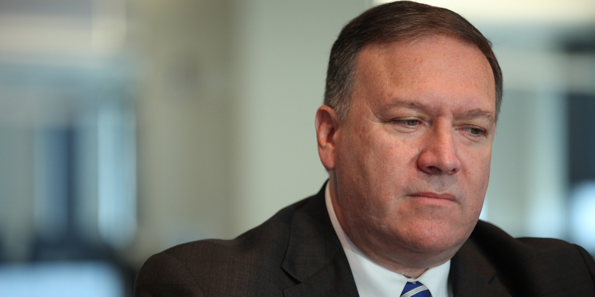 Representative Michael "Mike" Pompeo, a Republican from Kansas, pauses during an interview in Washington D.C., U.S. on Friday, Sept. 20, 2013. Pompeo of won an election for the first time in 2010 following a career as an army officer, tax lawyer, aerospace entrepreneur and Republican National Committee member. Photographer: Julia Schmalz/Bloomberg via Getty Images