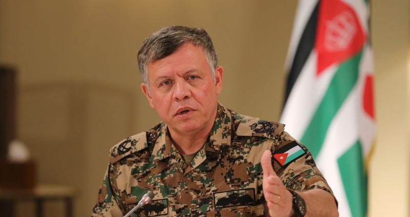 ملك الأردن يؤكد ضرورة حماية أمن سوريا ووقف حرب غزة