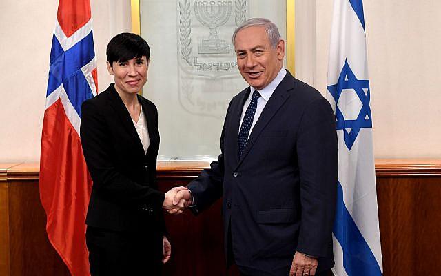 بسبب دعم الفلسطينيين- نتنياهو وبخ وزيرة خارجية النرويج