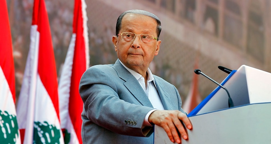 الرئيس اللبناني: رفض اسرائيل ترسيم الحدود البحرية يخفي نواياها المبيتة