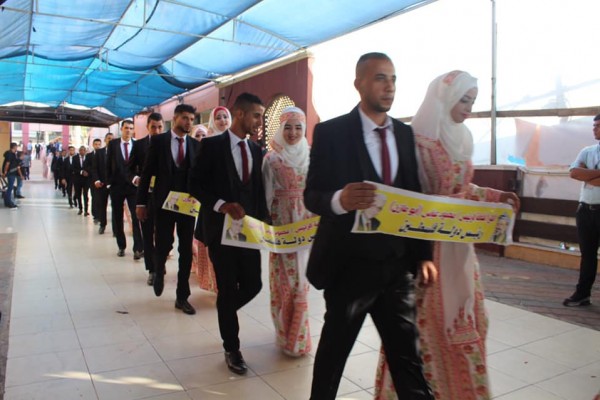 تحت رعاية الرئيس: «فتح» تقيم عرساً وطنياً جماعياً في غزة