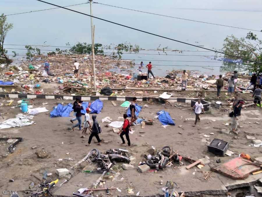 اندونيسا-ارتفاع ضحايا التسونامي إلى 168 قتيلا