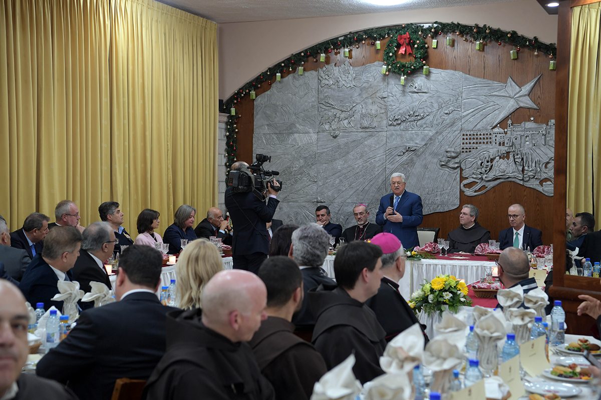 الرئيس يحضر قداس عيد الميلاد المجيد في بيت لحم