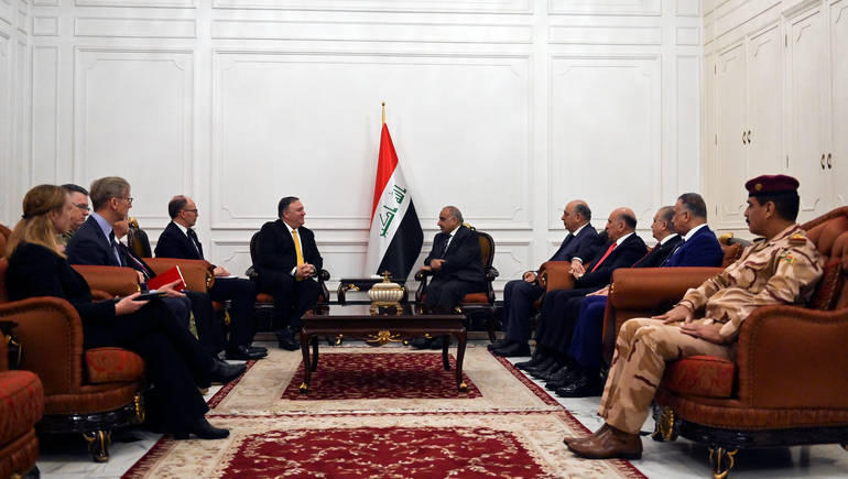بومبيو في العراق لبحث الأمن والعلاقات الثنائية