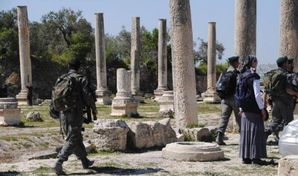 الاحتلال يدمر جزءا من مشروع سياحي قرب الموقع الأثري في سبسطية