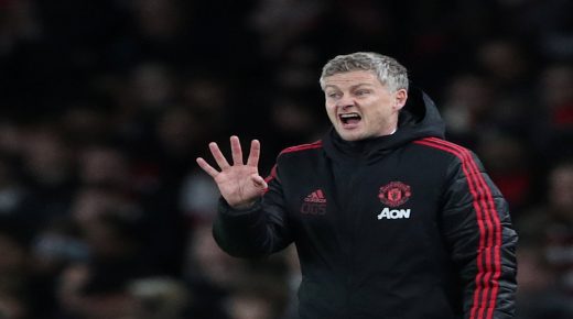 Soccer Football - FA Cup Fourth Round - Arsenal v Manchester United - Emirates Stadium, London, Britain - January 25, 2019 Manchester United interim manager Ole Gunnar Solskjaer gestures REUTERS/Hannah McKay