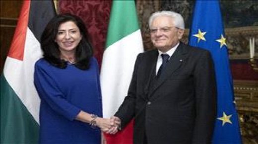 عودة تقدم أوراق اعتمادها للرئيس الإيطالي سفيرة لدولة فلسطين