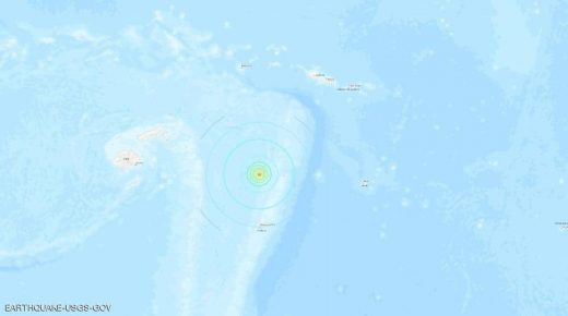 زلزالان قويان يضربان جزيرة في المحيط الهادي