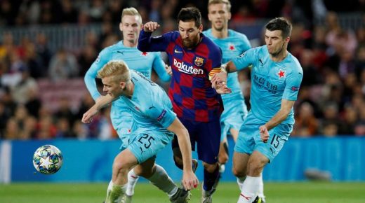 سلافيا براغ يجبر نادي برشلونة على التعادل في دوري أبطال أوروبا