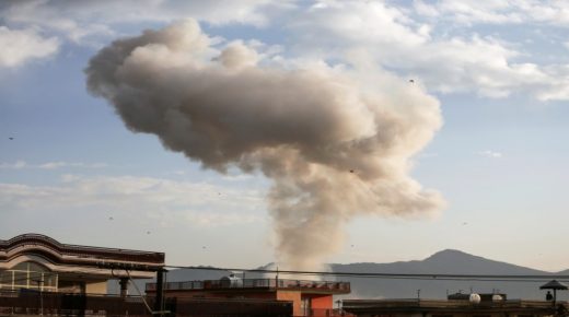 Smoke rises after a suicide bomb blast in Kabul, Afghanistan November 13, 2019. REUTERS/Omar Sobhani