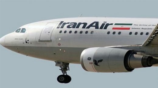 اشتعال النيران في طائرة إيرانية