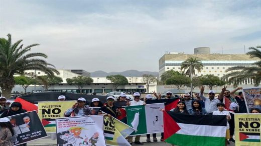 لجنة التضامن البيروفية مع فلسطين تنظم وقفة احتجاجية أمام سفارة أمريكا