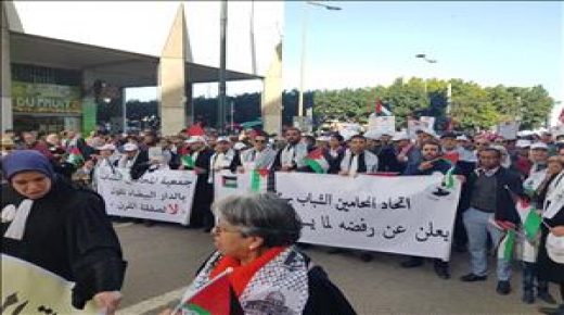 آلاف المغاربة يشاركون في مسيرة تضامنية مع شعبنا ورفضا لـ”صفقة القرن”