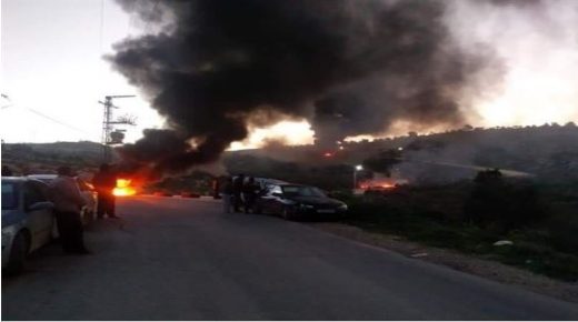 إصابات بينها مراسل تلفزيون فلسطين خلال اعتداء الاحتلال على المعتصمين في جبل العرمة جنوب نابلس