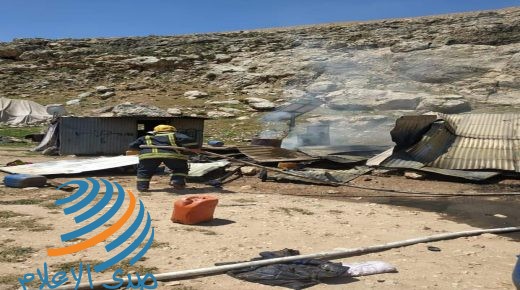 الدفاع المدني يتعامل مع انفجار اسطوانة غاز وحريق خيمة غرب الخليل