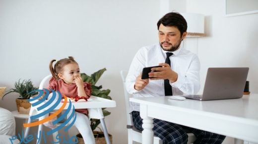 Young businessman at home