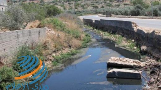 مستوطنون يضخون المياه العادمة إلى أراضي المواطنين غرب بيت لحم