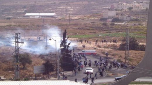 الاحتلال يقمع مسيرة قرب المدخل الشمالي لمدينة البيرة