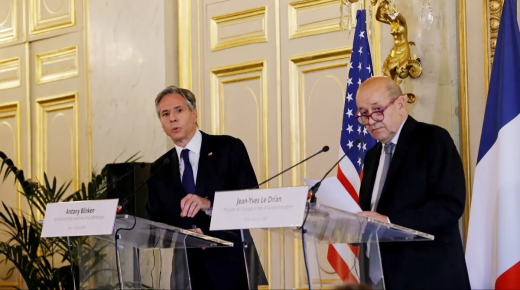 محادثات بين وزيري الخارجية الفرنسي والأمريكي في 5 أكتوبر