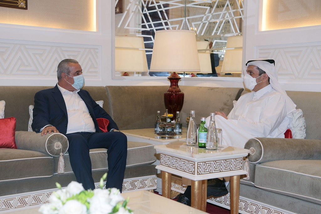 الشيخ يلتقي وزير الخارجية القطري