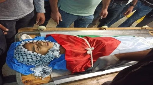 تشييع جثمان الشهيد الطفل محمد دعدس إلى مثواه الأخير في نابلس