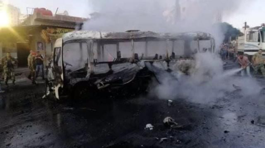 مقتل جندي وإصابة 11 جراء استهداف حافلة مبيت عسكرية في دمشق