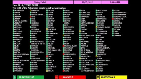 الجمعية العامة للأمم المتحدة تقر بأغلبية حق الشعب الفلسطيني بتقرير مصيره
