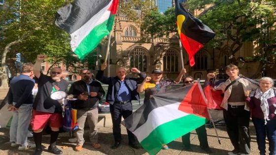 مظاهرة حاشدة في سدني تنديداً بالاعتداءات الإسرائيلية على المصلين في المسجد الاقصى