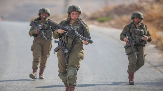 WEST BANK, PALESTINE - 2022/09/04: Israeli army forces search for gunmen who opened fire on an Israeli bus, wounding 7 soldiers and another person, near Road 90 in the northern Jordan Valley in the occupied West Bank. The Israeli army said that they arrested two Palestinians suspected of carrying out the attack this afternoon on a major highway in the West Bank. (Photo by Nasser Ishtayeh/SOPA Images/LightRocket via Getty Images)