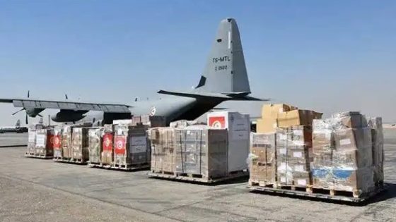 تونس ترسل طائرة مساعدات إنسانية ثانية إلى قطاع غزة